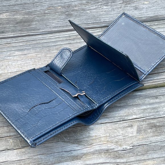 Handmade Leather Wallet Men Card Holder Purse Genuine Leather Bi fold Wallet - Picture 7 of 14